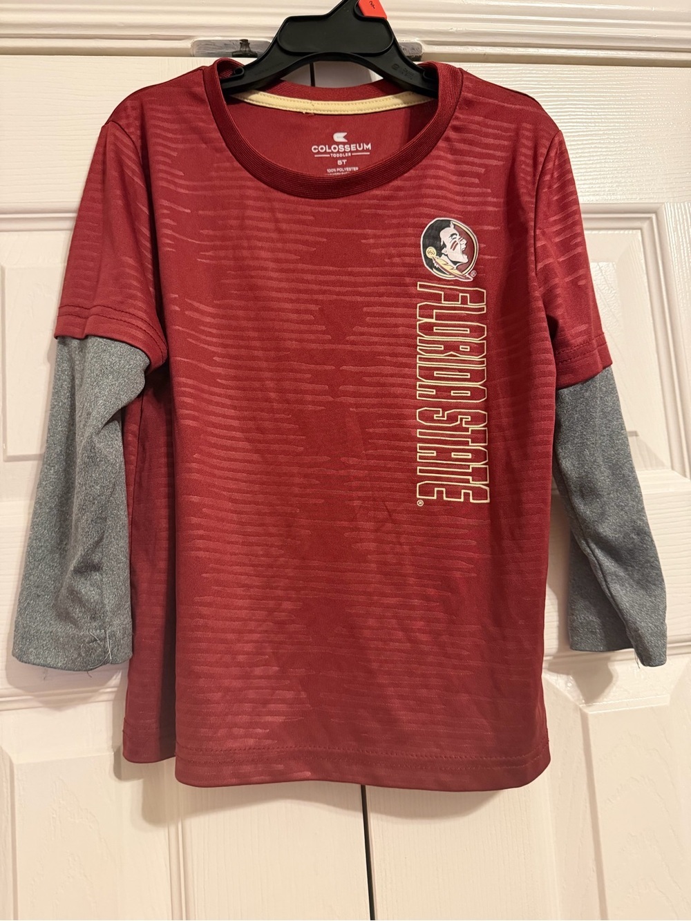 Colosseum Florida State Garnet & Gray Long Sleeve Layered Tee - Kids NCAA FSU